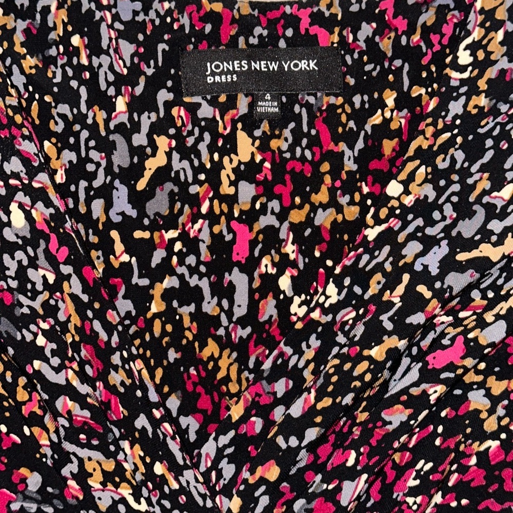Jones New York Multi Color Print Stretchy Flowy - Picture 5 of 9